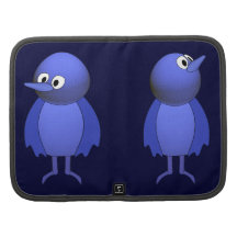 Tweetendes blaues Vogel-Rickshaw-Folio Planer