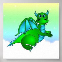 Twilight Flug - niedliches grünes u. blaues Drache