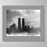 Twin Tower - Schwarzes u. Weiß Plakatdruck