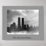Twin Tower - Schwarzes u. Weiß Poster