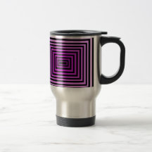 Twisted Brain Game Optical Illusion Purple Black Coffee Mug