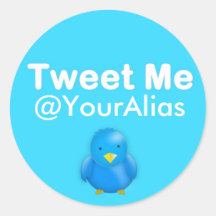 Twitter-Aufkleber: Tweete ich @YourAlias
