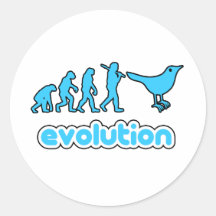 Twitter-Evolution Runde Aufkleber