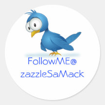 Twitter-Follow-me @ Ihr Benutzername Stickers