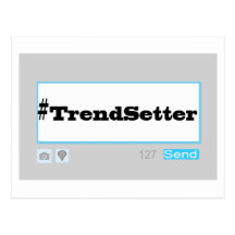 Twitter Hashtag # Trendsetter Postkarten