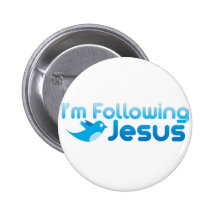Twitter ich folge ich Jesus Christus Anstecknadelbutton