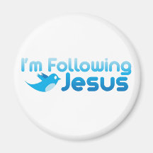 Twitter ich folge ich Jesus Christus Kühlschrankmagnete