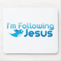 Twitter ich folge ich Jesus Christus Mauspads