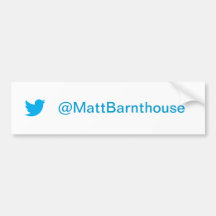 Twitter-Stoßaufkleber Matts Barnthouse Auto Sticker