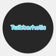 Twitterholic Runde Aufkleber