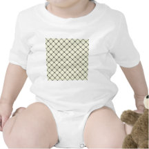 Two Bands Small Diamond - Black on Beige Tee Shirts