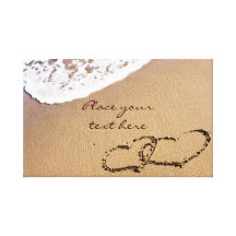 Two Hearts In The Sand Gallery Wrapped Canvas