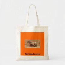 Tygväska med Hästmotiv Tote Bags