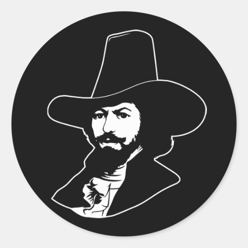 Typ Fawkes Porträt-Aufkleber