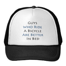 Typen, die Fahrrad fahren, sind im Bett besser Baseball Kappen
