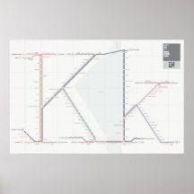 Typografische Metro-Karte Plakate