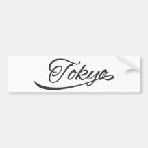 typografische Stadt Tokyos Autosticker