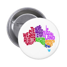 Typografische Textabbildung Australiens Buttons
