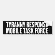 Tyrannei-Wartetask force Autoaufkleber