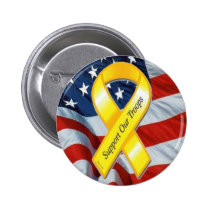 U.S. MILITÄR - gelbes Band u. Flagge buttons