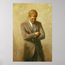 U.S. Präsident John F. Kennedy durch Aaron Shikler Posterdruck