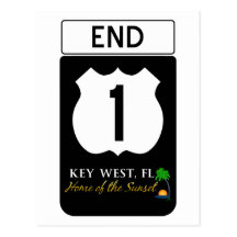 U.S. Verkehrsschild des Weg-1 Postkarte