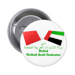 UAE u. Dubai-Flaggen-Fliesen Anstecknadel