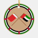 UAE und Dubai gekreuzte Flaggen Weihnachtsornament