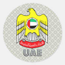 Uae-Wappen Runde Sticker