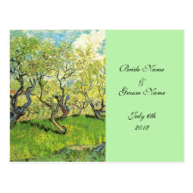 UAWG, Annahmekarte, Obstgarten in der Blüte Postkarte