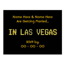 UAWG Postkarte. Schwarzes u. Gelb.  Las Vegas Wedd