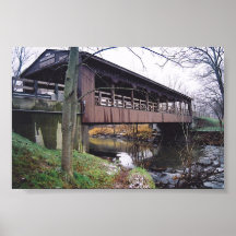 überdachte Brücke Poster
