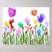 Übergibt Füße n Gartenplakat