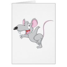 Überraschte Ratten-Maus springen Grußkarten