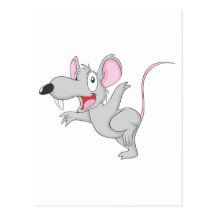 Überraschte Ratten-Maus springen Postkarten