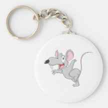 Überraschte Ratten-Maus springen Schlüsselbänder