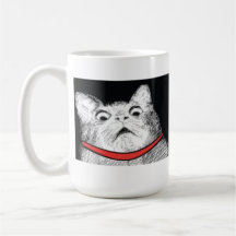 Überraschtes Katzen-Keuchen Meme - Becher Kaffeehaferl