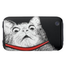 Überraschtes Katzen-Keuchen Meme - iPhone 3G/3GS F iPhone 3 Tough Cover
