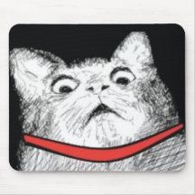 Überraschtes Katzen-Keuchen Meme - Mousepad