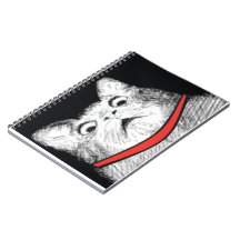 Überraschtes Katzen-Keuchen Meme - Notizbuch