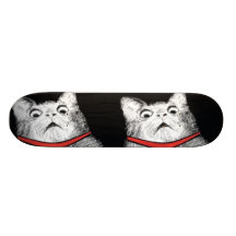 Überraschtes Katzen-Keuchen Meme - Skateboard Skateboarddeck