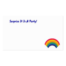 Überraschung ist es ein Party! - Fertigen Sie beso Visitenkarten Vorlage
