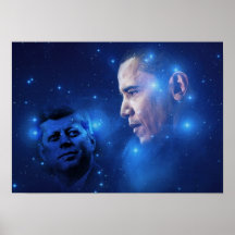 Überschreiten der Fackel, John F. Kennedy Barack O Posterdruck