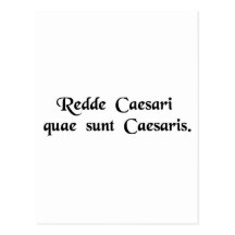 Übertragen Sie an Caesar die Sachen, die Caesars s Postkarte