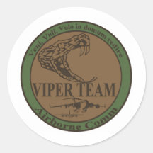 Überwundener Viper-Team-Flecken Runder Sticker