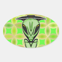 UFO-alien Aufkleber
