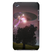 UFO über Kasten der Starkstromleitungs-2 Barely There iPod Hüllen