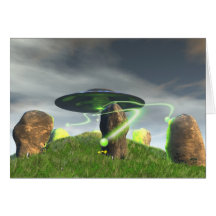 UFO und alte Steinkreis-Karte