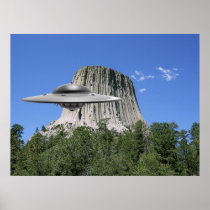 UFOSalamander am Teufel-Turm-Plakat poster