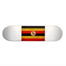 Uganda-Flagge Bedruckte Skateboarddecks